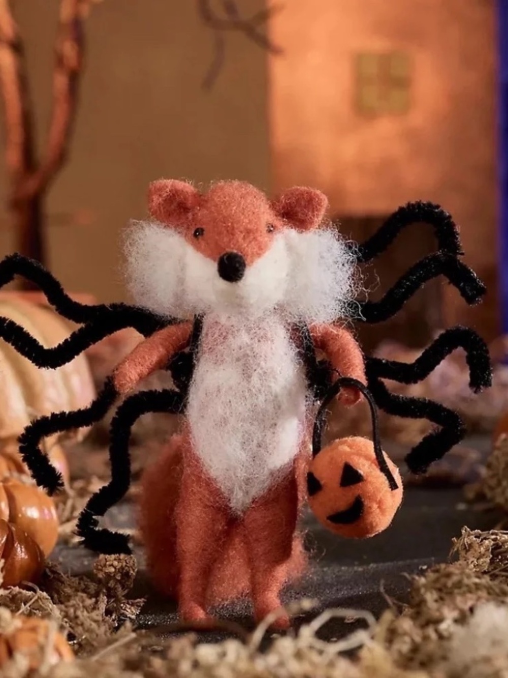 NWT Anthropologie Terrain Fox Spider Halloween Felt  Critter